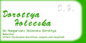 dorottya holecska business card